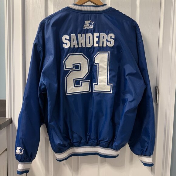STARTER Other - Vintage 90s Deion Sanders STARTER Classic Dallas Cowboys Pullover Jacket - Large